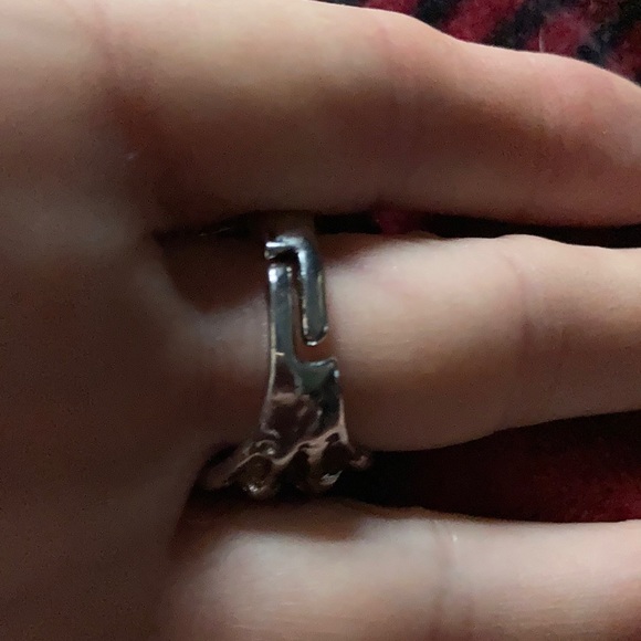 Vintage-Style Punk Large Red Dragon Eye Silver Alloy Adjustable Ring H217 - Picture 6 of 16